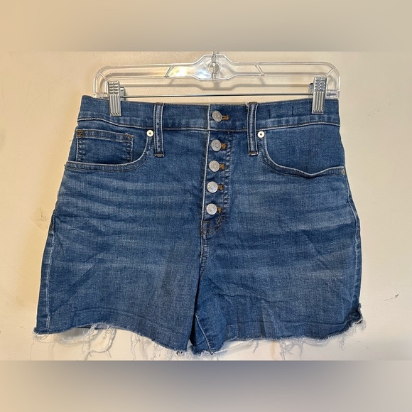 Madewell High-Rise Denim Shorts in Derby Wash Button-Front size 26 Style K5970 - Picture 1 of 5